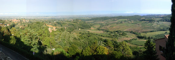 large panorama of Montepulciano