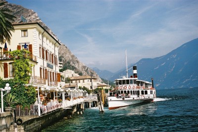 Paddle Steamer "Italia" docks at Limone