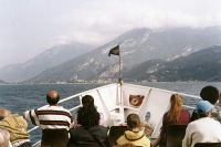 On a boat on Lake Garda