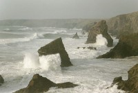 A rough sea at Bedruthan Steps, Newquay