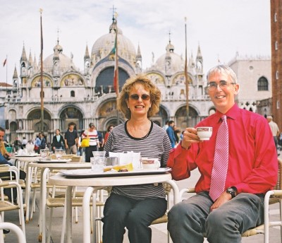 Birthday Coffee Piazza San Marco, October 2003