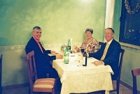 Simon, Judy, Jim eat Christmas Dinner