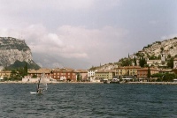 the town of Torbole on North shore